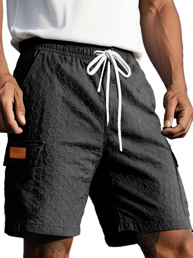 Men's Fashion Casual Textured Fabric Pocket Shorts