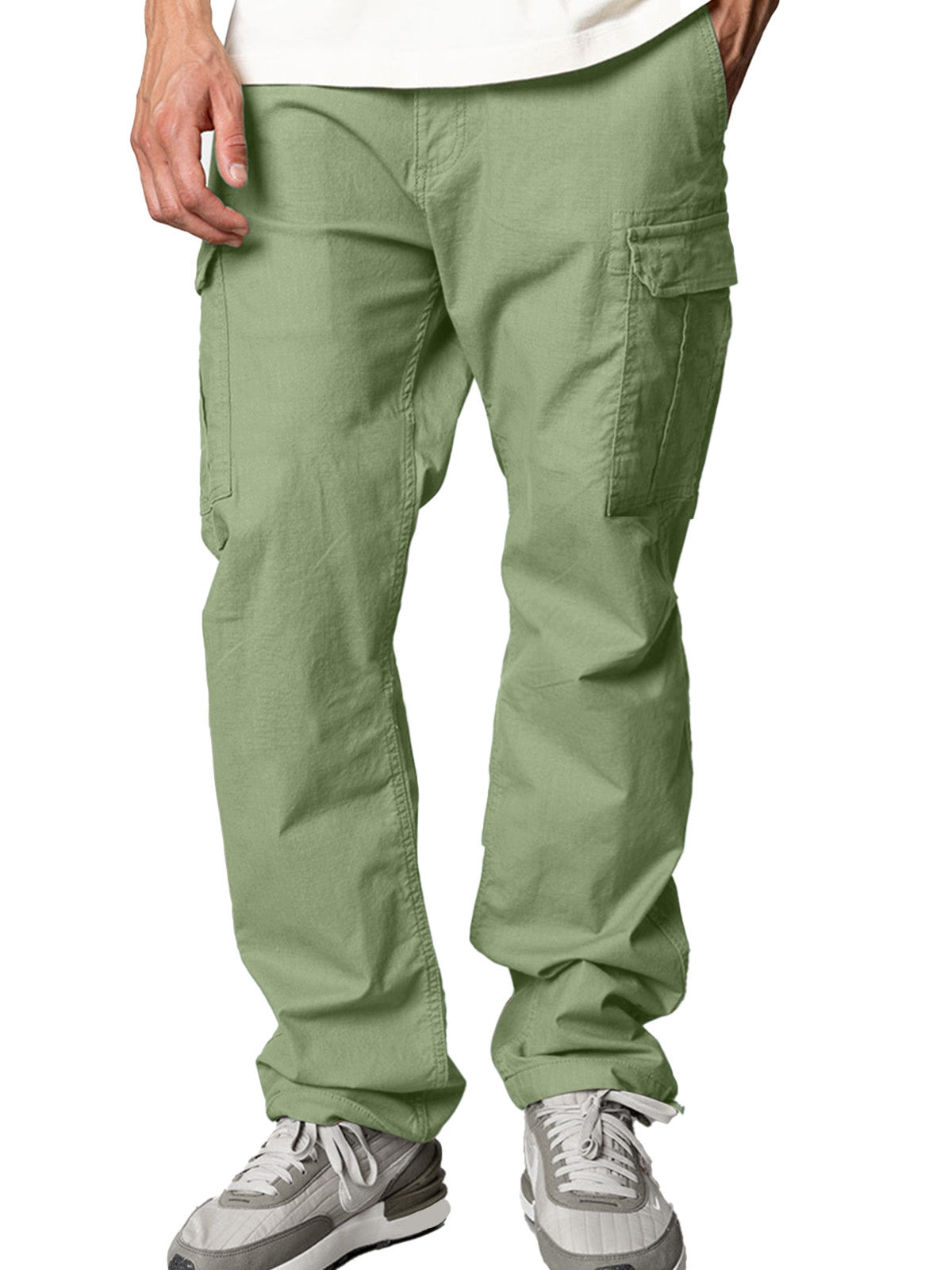 Men's Casual Solid Color Pocket Cargo Pants