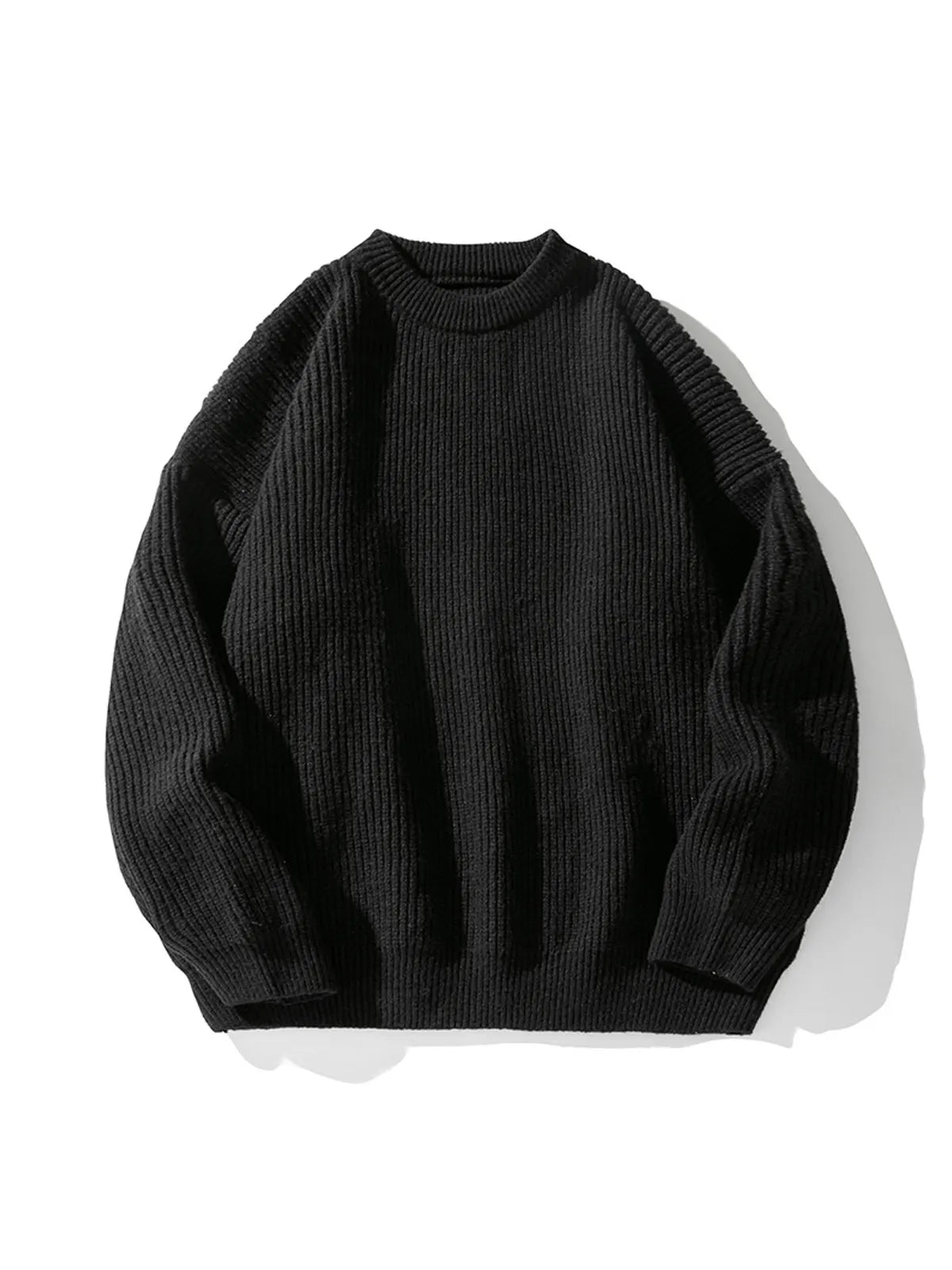 Men's Casual Round Neck Solid Color Comfortable Knitted Sweater