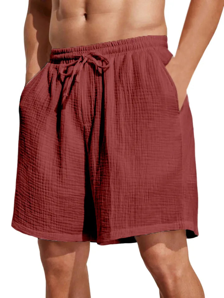 Men's Casual Solid Color Shoreline Beach Shorts