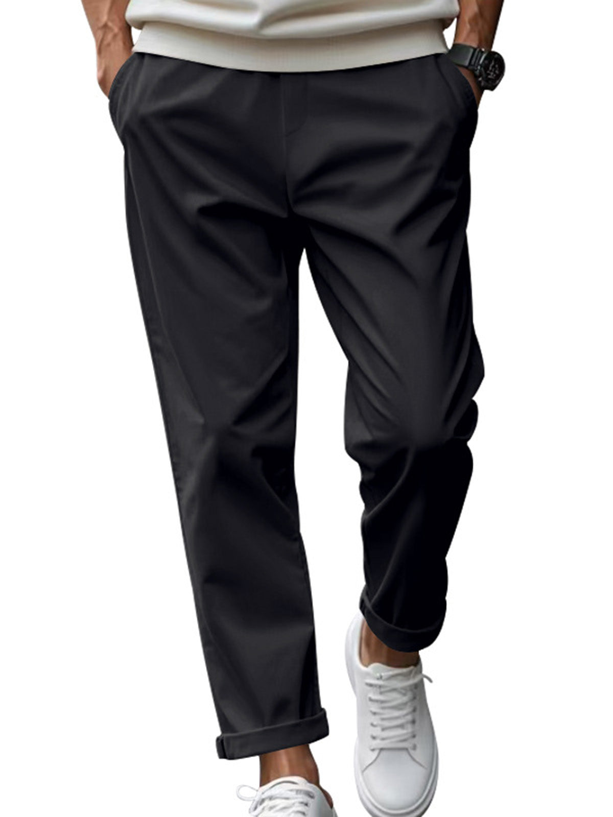 Men's Daily Casual Solid Color Comfortable Trousers