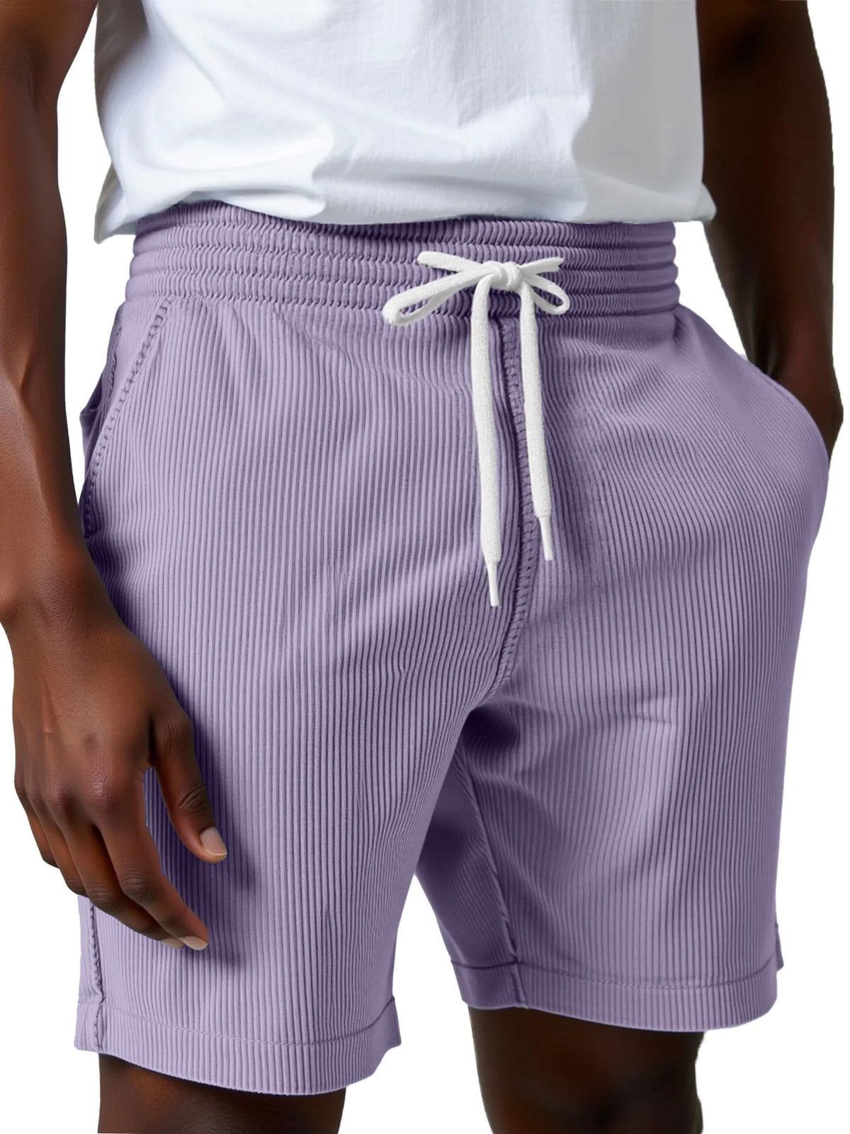 Men's Casual And Comfortable Everyday Simple Corduroy Shorts