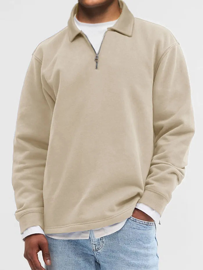 Men's Fashion Vintage Lapel Long Sleeve Polo Shirt