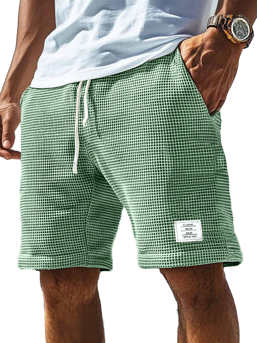 Men's Everyday Waffle Logo Drawstring Comfort Shorts